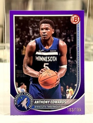 2025-26 Bowman U Basketball Anthony Edwards Purple Pattern Border #103 SP /199