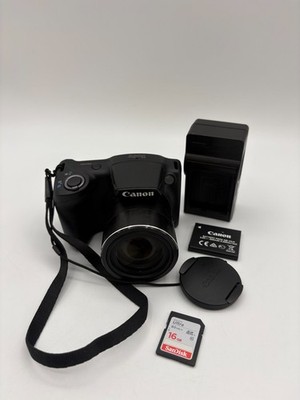 Canon PowerShot SX410 IS 20.0MP Digital Camera Black w/40x Zoom Bundle