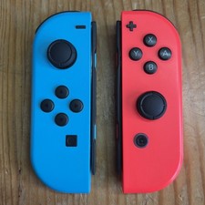 Official Nintendo Switch Neon Blue & Red Joy-Con Controllers 1- Tested & Working