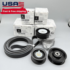 Engine Drive Belt Tensioner Idler Pulley Serpentine Belt Kit For Mercedes-benz