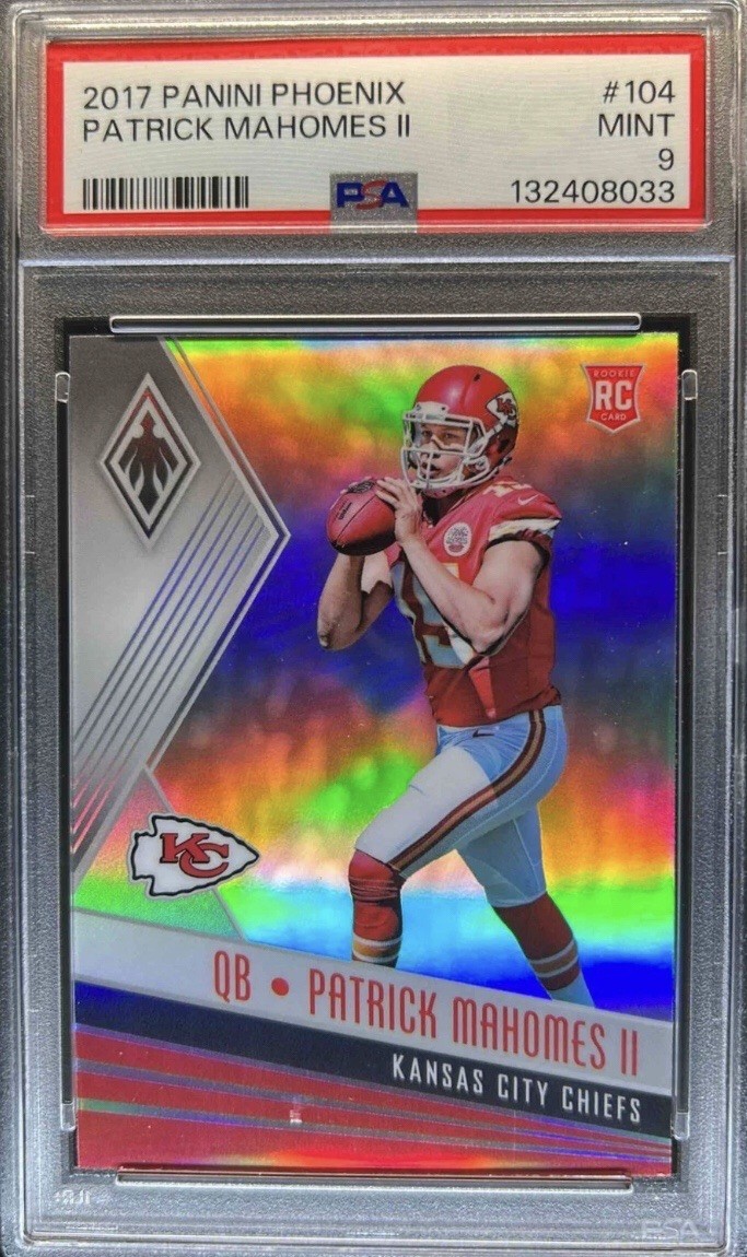 2017 Phoenix Patrick Mahomes II RC Rookie #104 Chiefs PSA 9