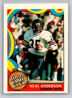 1989 Topps #14 NEAL ANDERSON 1000 Yard Club Chicago Bears