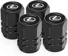 Lexus Black Metal Car Truck Wheel Tire Valve Stem Cover Caps. Auto. RX ES LS CT