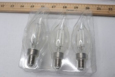  3-Pk Feit Electric Candelabra White Filament Clear Glass Light Bulb 40W