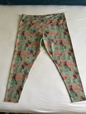 Soft Surroundings Geometric Multicolor High Rise Ankle Leggings 2X Plus Stretch