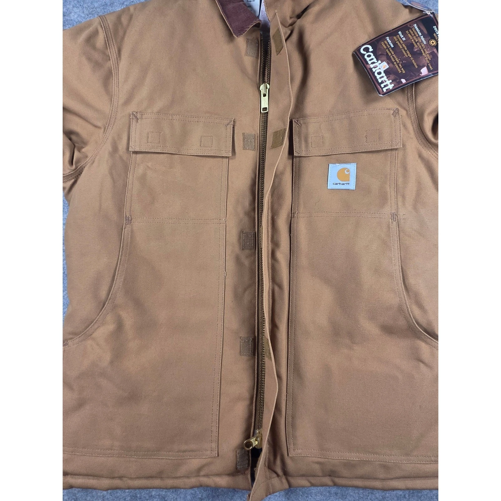 NWT Vtg Carhartt Arctic Quilt Lined Workwear Jacket UNION USA 42 Reg CO 03 BRN image 8