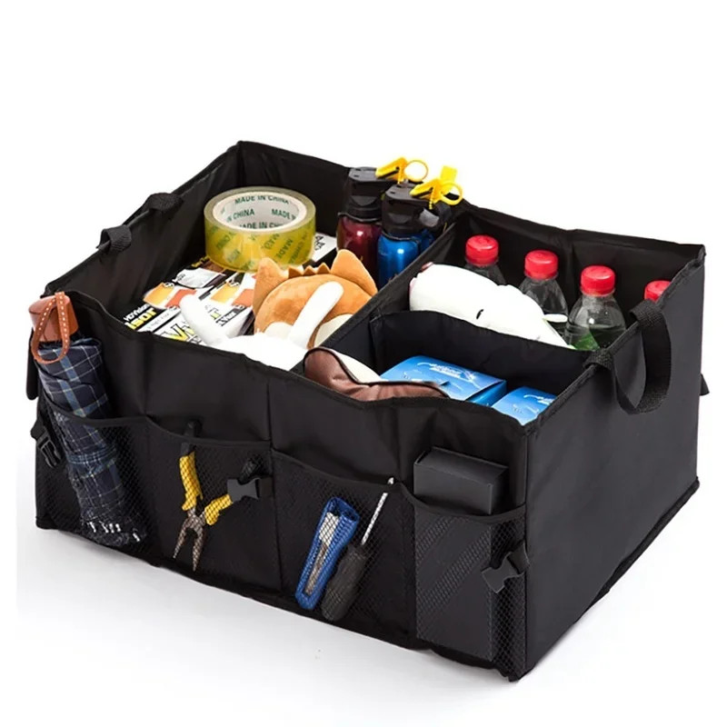 Organizer Bagagliaio Auto Capiente Pieghevole Resistente Portaoggetti Suv Camion - Miniatura 2