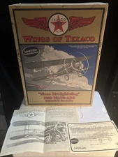NIB Wings Of Texaco Waco Straightwing 1929 Waco ASO Brushed Metal Die Cast