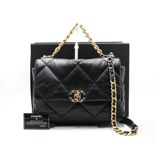 CHANEL Large Flap Chain Shoulder Bag Black AS1161 19 aa39023 152893872