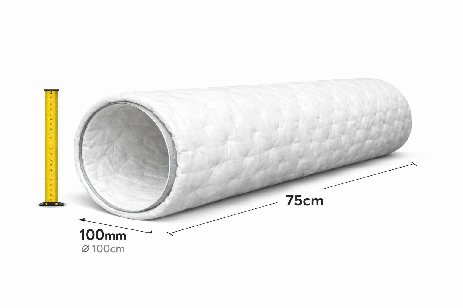 4x Hydro Duct Liner 100mm Pipe Insulation Thermal Wrap HVAC Vent Lagging