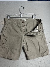 Taylor Stitch Shorts Gray Denim Button Fly Size 31 8 Inseam Made In USA