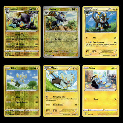 6x Luxray Lot Luxio Shinx Pokemon Cards Collection Set Deck