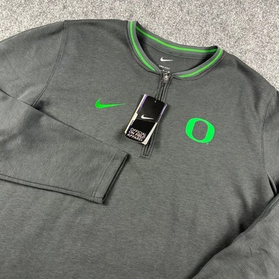 Nike Oregon Ducks Pullover Mens XL Grey Quarter Zip Dri-FIT HJ8259-060 NCAA Fan
