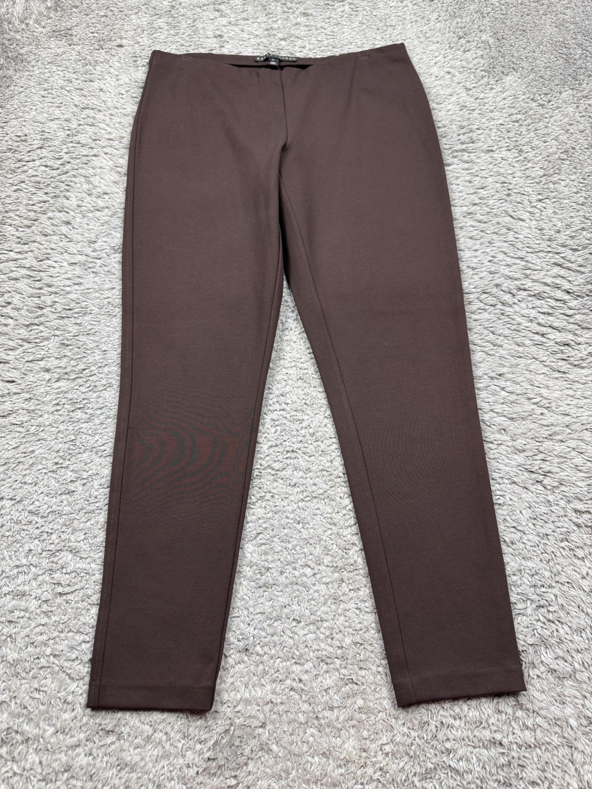 Ralph Lauren Black Label Pants Women XL Chocolate Brown Skinny Ankle Leggings