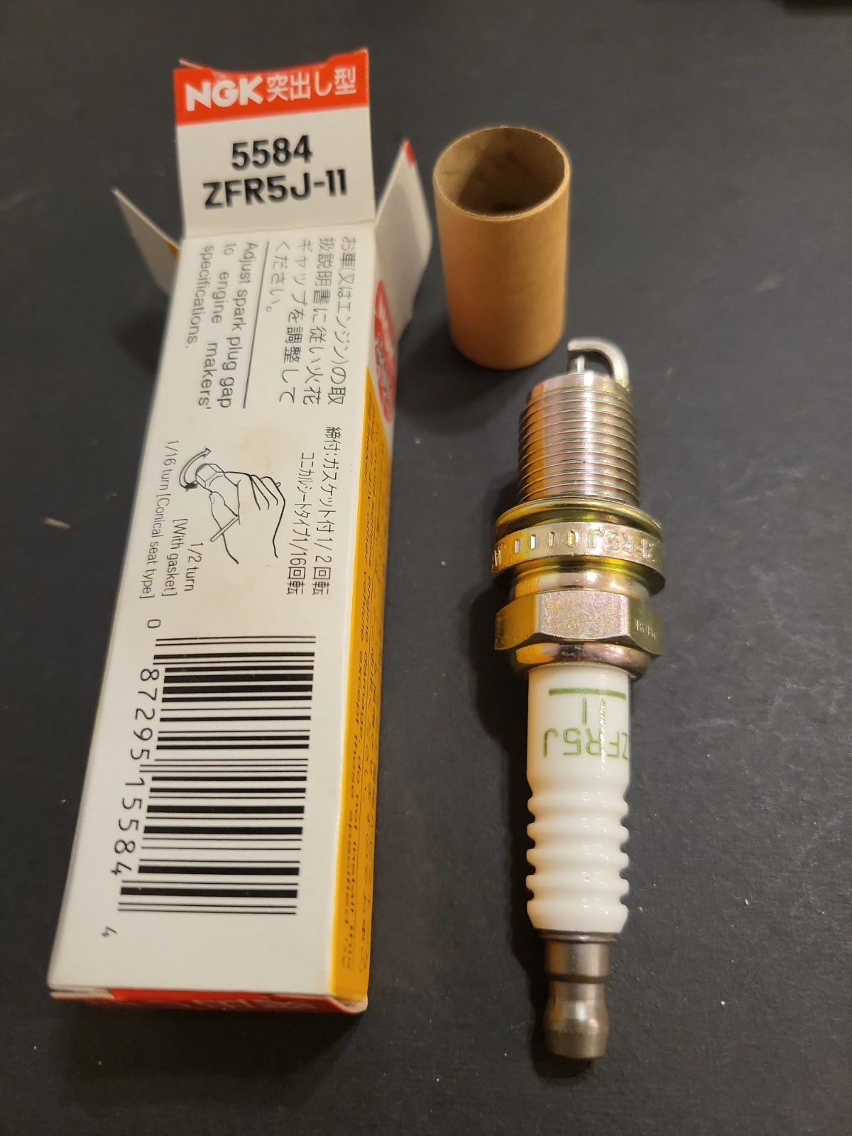 NGK ZFR5J-11 Spark Plug, Stock no. 5584, Made in Japan, New Old Stock NOS 