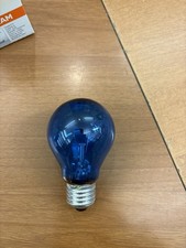 LAMPADINA COLORATA 100W E27 GOCCIA Osram INCANDESCENZA LUMINARIA blu