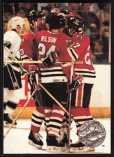 Chicago Blackhawks, 1991-92 Pro Set Platinum, #141, Chicago Blackhawks,