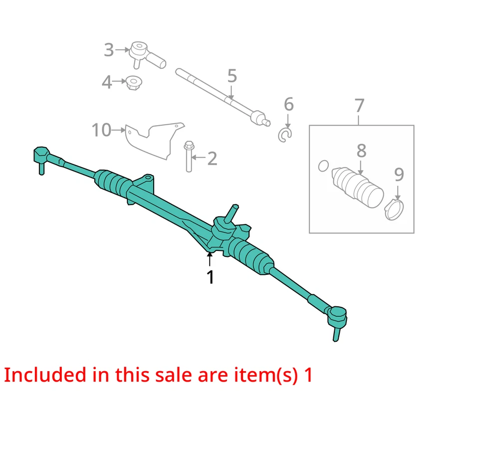 2009 Ford Escape Steering Gear Rack & Pinion OEM 132K Miles - LKQ435327246 - Image 4 of 4