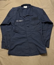 US Navy 2POC Coat Size Small-Long Flame-Resistant Class-1 Blue Blouse USN