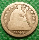 1849  Seated Liberty Half Dime Coin 1837-1891 #A07   Coin