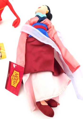 Set of 2 Disney Mulan Plush with Tags Mulan and Bendable Mushu Applause 14" - Picture 4 of 8