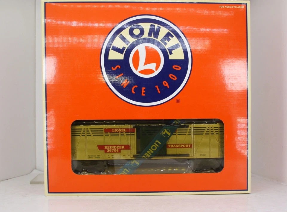 Lionel 6-36704 O Gauge Animated Reindeer Stockcar & Corral Excellent - Image 3 of 4