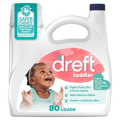 Toddler Liquid Laundry Detergent, Fights Stains, Removes Odors, 80 loads, 105...