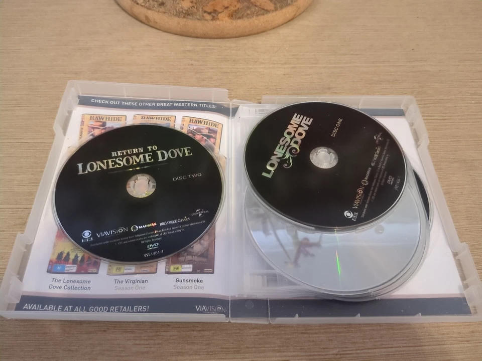 Lonesome Dove Collection 8 Disc Collection Region 2 &4 UK DVD Boxset. Free Post  - Image 4 of 4