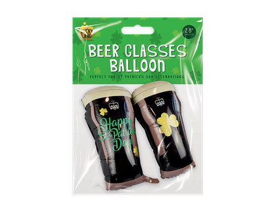 St Patrick's Day Biergläser Ballon 28'' grün Party Deko