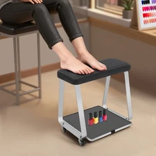 Pedicure Foot Rest,Adjustable Height Pedicure Stool,Pedicure Stand for Home S...