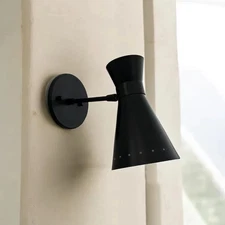 Minimalist Brass Wall Sconce Mid‑Century Modern Industrial Adjustable Wall Light