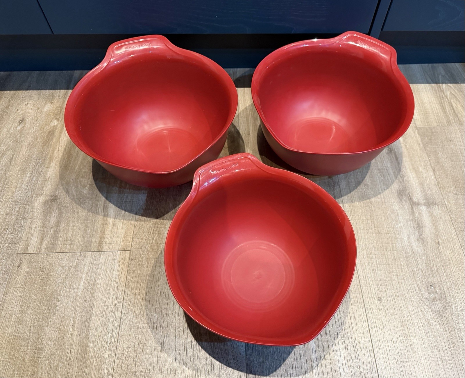 KitchenAid Set of 3 Mixing Bowls Empire Red, (4.25L X2) & (3.31L X1)