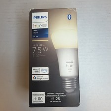 Philips Hue A19 75W Dimmable LED Smart Light Bulb - Soft White