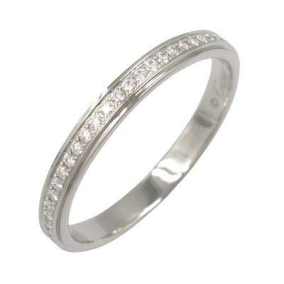 CARTIER D'Amour Full Eternity Diamond Ring Pt950 Used women US size 4.75 #49