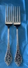 2 Piece Set Reed/Barton Florentine Lace 7-1/4” Sterling Dinner Forks NICE
