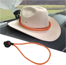 Hat Mounts for Car, Cowboy Hat Holder Rack with Suction Cup and Handmade Rope...
