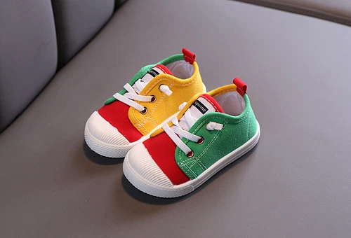 Kinder Jungen Mädchen Casual Pumps Canvas Low-Top Flache Trainer Bunte Schuhe - Bild 11 von 32