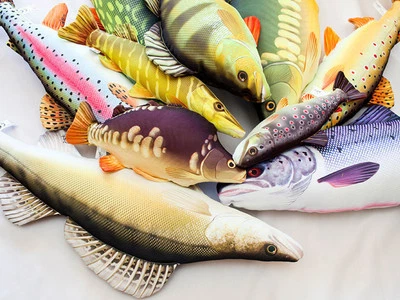 Kuscheltier Karpfen Wels Hecht Forelle Makrele Dorsch Zander Lachs Barsch Koi