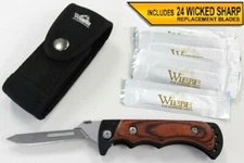 Wiebe Vixen Wicked Sharp Folding Scalpel Knife with 24 Replacement Blades