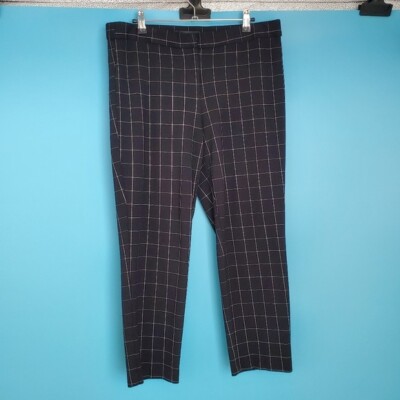 Amanda + Chelsea Women's Size 12 Black Mid Rise Stretch Cropped Trousers
