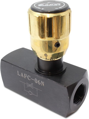 Hydraulic In-Line Adjustable Variable Flow Control Valve W/Free Reverse Flow, 3/