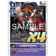4x LadyDevimon BT15-077 Exceed Apocalypse Common Digimon CCG NM