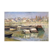 Claude Monet - The Seine at Asnieres (1873) Hand-painted Oil Painting Wall Art