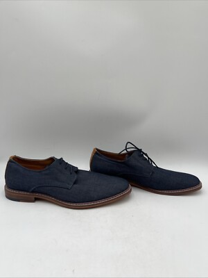 J75 by JUMP  Primolea Trio  Navy Blue Textile 3-Eye Lace Up Oxfords Men s Size 9