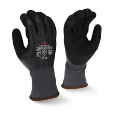 Radians RWG28 Winter Glove Gray Full Dip w/Black Sandy Latex