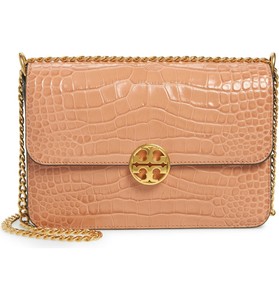 NWT TORY BURCH CHELSEA CROC EMBOSSED LEATHER CONVERTIBLE ...