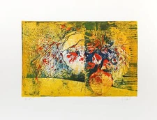 Lebadang (aka Hoi), Still Life in Yellow, Lithograph on Rives BFK, signed "Hoi"