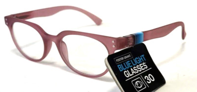 New Foster Grant Blue Light Filter GLASSES Helps Block BLUE LIGHT Pink Women