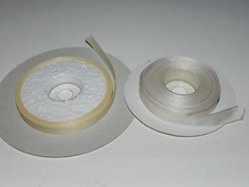 Stampin Up Lot of 2 Rolls of Ribbon 3/8 Taffeta 1/4 Grosgrain in Very Vanilla