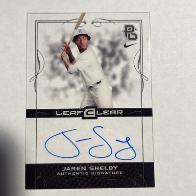 2015 Leaf Ultimate Draft PERFECT GAME CLEAR JAREN SHELBY #BA-JS1 ROOKIE RC Auto